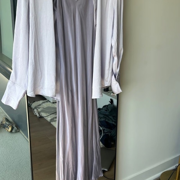 Silk Laundry 90s Bias Cut Midi Dress in Lavender - Picture 6 of 6